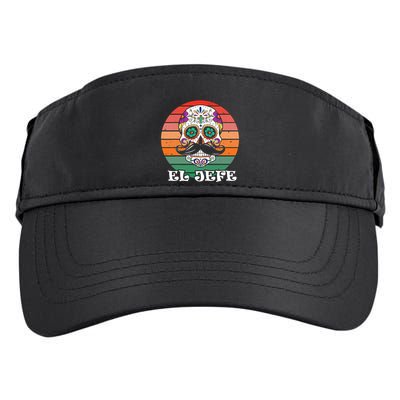 Mexican Dia De Los Muertos Day Of The Dead El Jefe Adult Drive Performance Visor