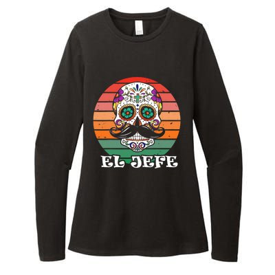 Mexican Dia De Los Muertos Day Of The Dead El Jefe Womens CVC Long Sleeve Shirt