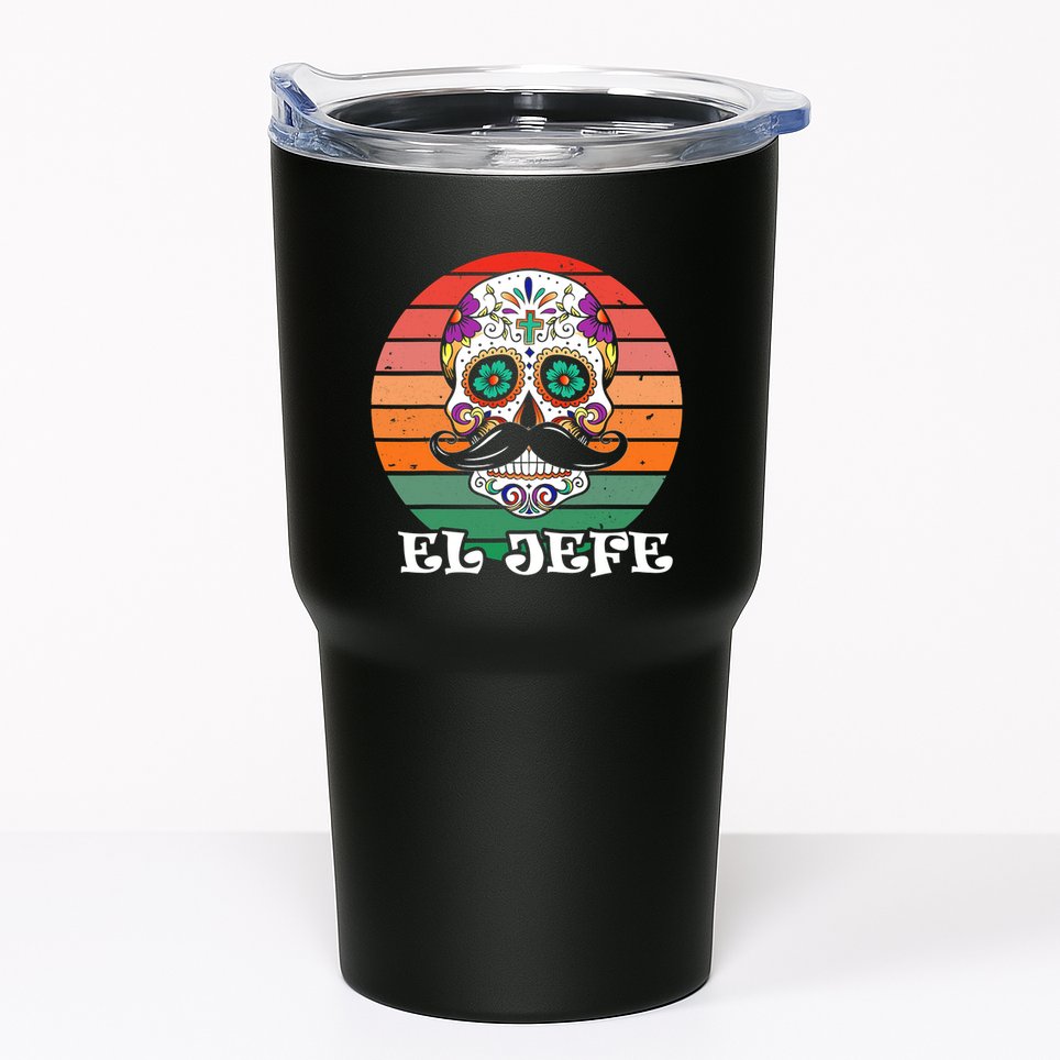 Mexican Dia De Los Muertos Day Of The Dead El Jefe Tumbler