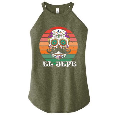 Mexican Dia De Los Muertos Day Of The Dead El Jefe Women's Perfect Tri Rocker Tank