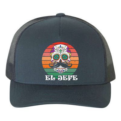 Mexican Dia De Los Muertos Day Of The Dead El Jefe Yupoong Adult 5-Panel Trucker Hat