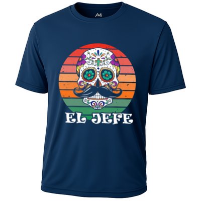 Mexican Dia De Los Muertos Day Of The Dead El Jefe Performance Shirt