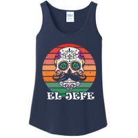 Mexican Dia De Los Muertos Day Of The Dead El Jefe Ladies Essential Tank