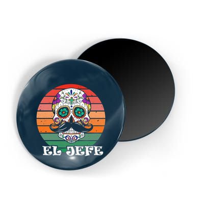 Mexican Dia De Los Muertos Day Of The Dead El Jefe Magnet