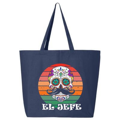 Mexican Dia De Los Muertos Day Of The Dead El Jefe 25L Jumbo Tote