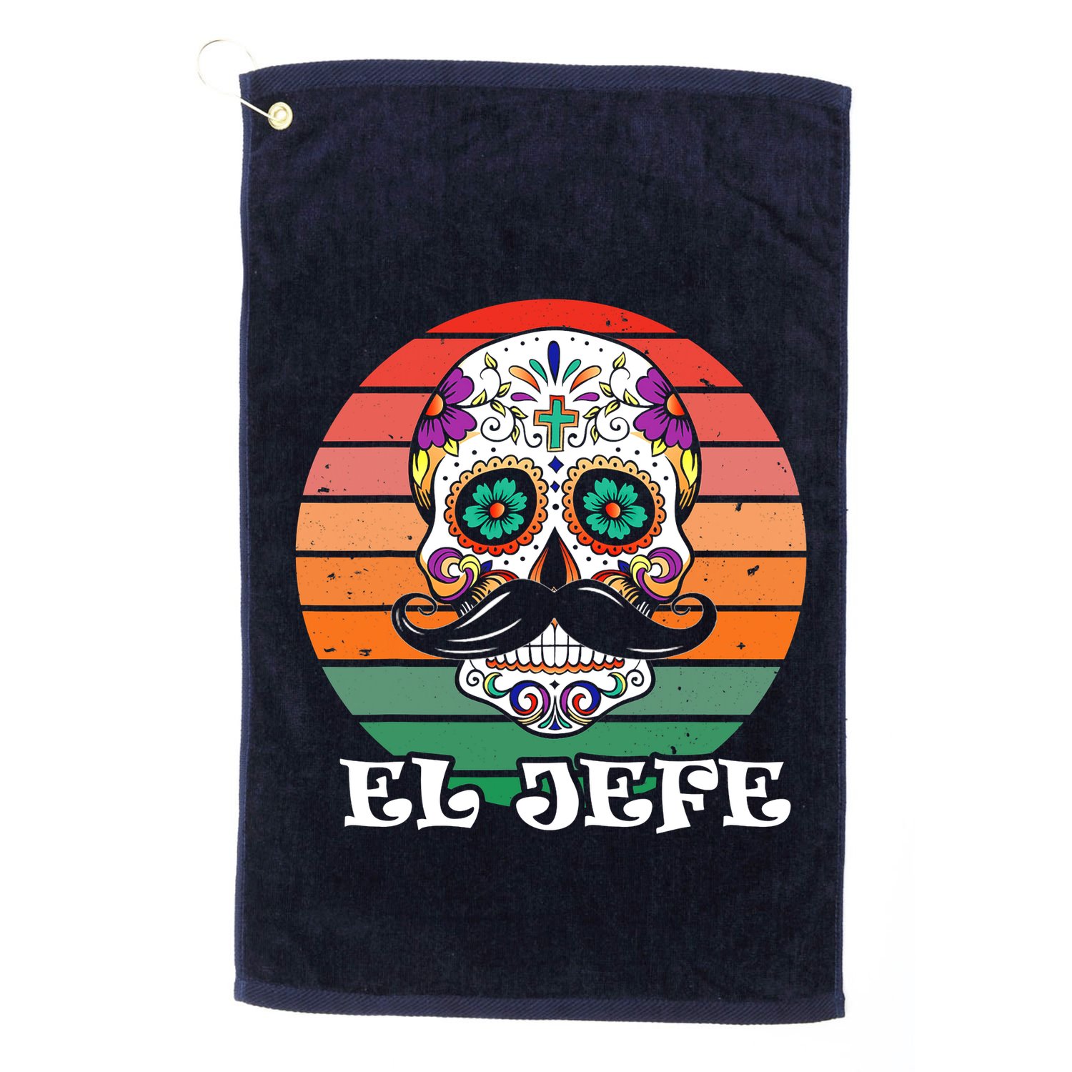 Mexican Dia De Los Muertos Day Of The Dead El Jefe Golf Towel