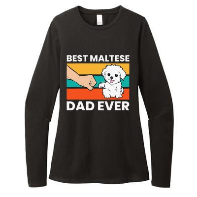 Maltese Dog Dad Best Maltese Dad Ever Womens CVC Long Sleeve Shirt