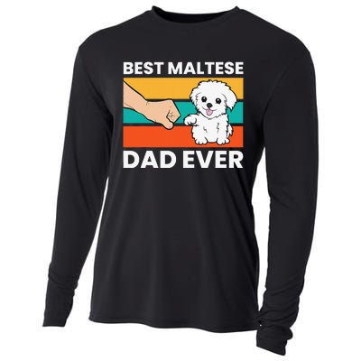 Maltese Dog Dad Best Maltese Dad Ever Cooling Performance Long Sleeve Crew