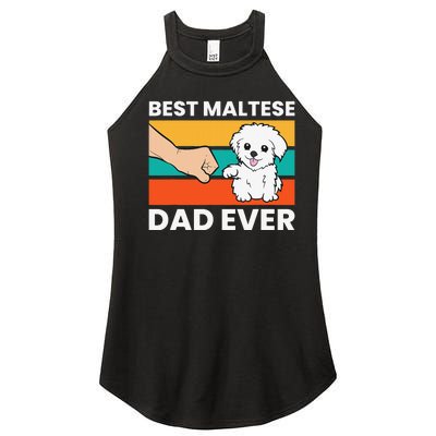 Maltese Dog Dad Best Maltese Dad Ever Women’s Perfect Tri Rocker Tank