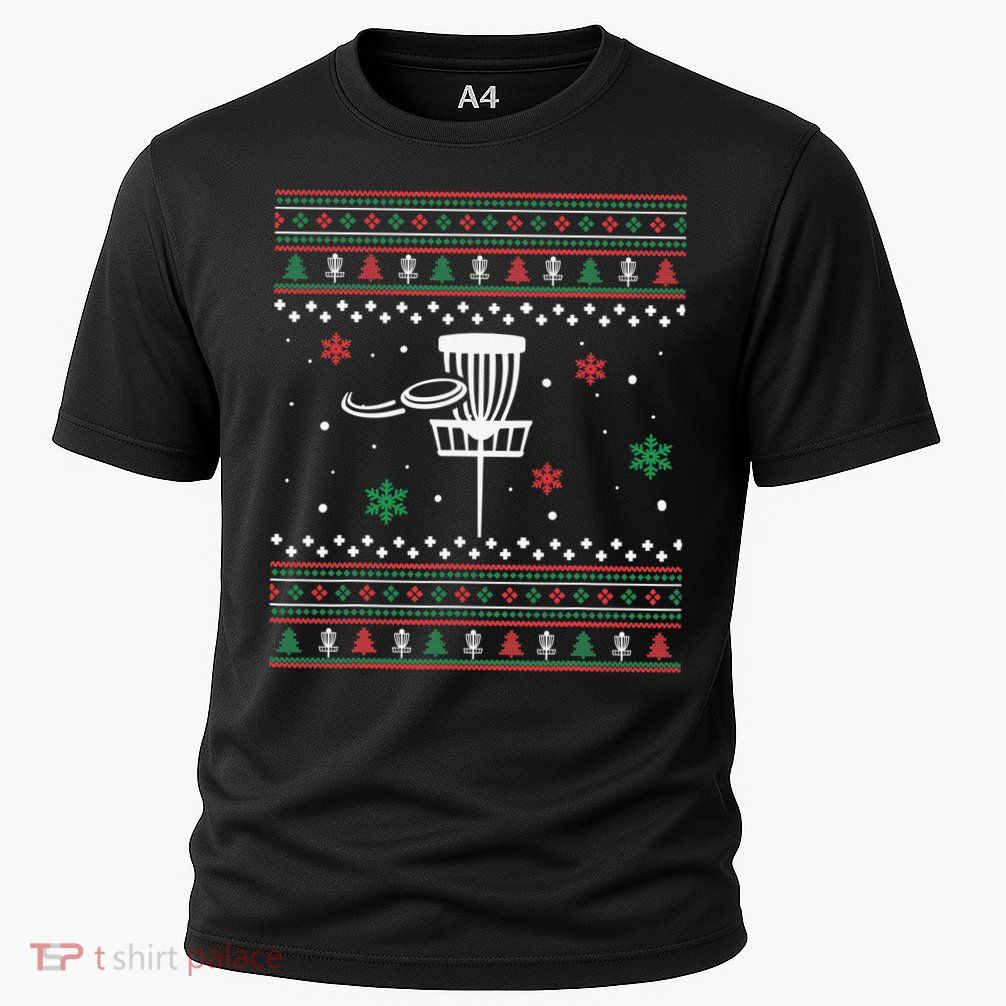Merry Discmas Disc Golf Ugly Christmas Sweater Party Performance Shirt