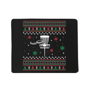 Merry Discmas Disc Golf Ugly Christmas Sweater Party Mousepad