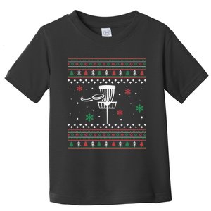 Merry Discmas Disc Golf Ugly Christmas Sweater Party Toddler T-Shirt