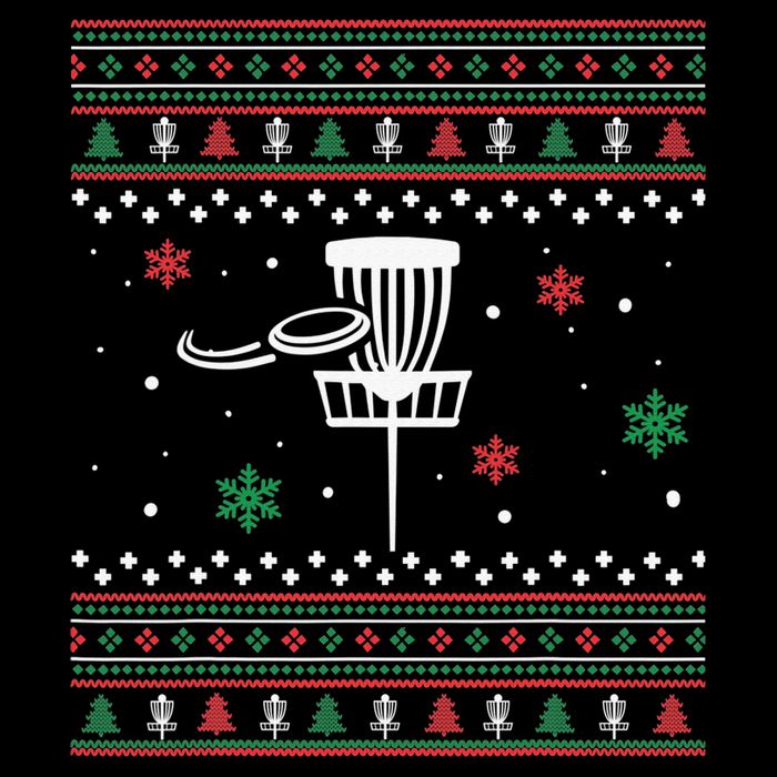 Merry Discmas Disc Golf Ugly Christmas Sweater Party Zip Tote Bag