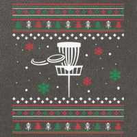Merry Discmas Disc Golf Ugly Christmas Sweater Party Cotton Canvas Backpack