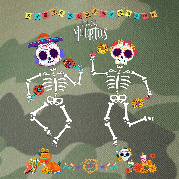Mexican Dia De Los Muertos Day Of The Dead Skeleton Dancing Legacy Tie Dye Trucker Hat