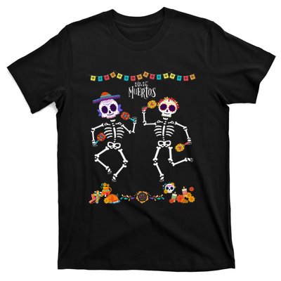 Mexican Dia De Los Muertos Day Of The Dead Skeleton Dancing T-Shirt