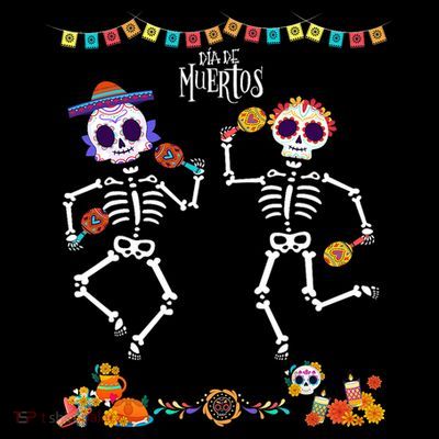 Mexican Dia De Los Muertos Day Of The Dead Skeleton Dancing T-Shirt