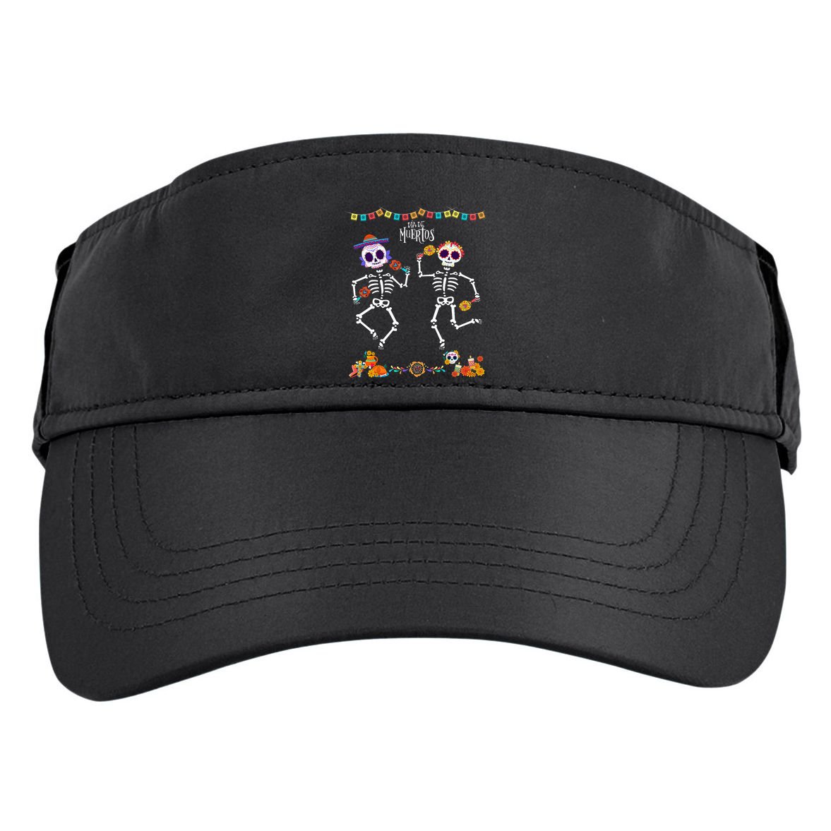 Mexican Dia De Los Muertos Day Of The Dead Skeleton Dancing Adult Drive Performance Visor