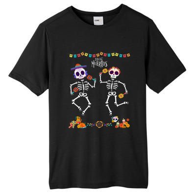 Mexican Dia De Los Muertos Day Of The Dead Skeleton Dancing Tall Fusion ChromaSoft Performance T-Shirt