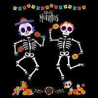 Mexican Dia De Los Muertos Day Of The Dead Skeleton Dancing Youth Performance Sprint T-Shirt