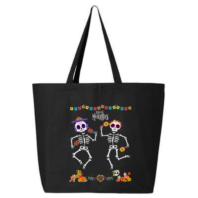 Mexican Dia De Los Muertos Day Of The Dead Skeleton Dancing 25L Jumbo Tote