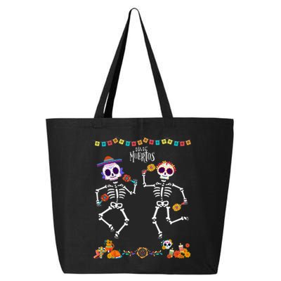 Mexican Dia De Los Muertos Day Of The Dead Skeleton Dancing 25L Jumbo Tote