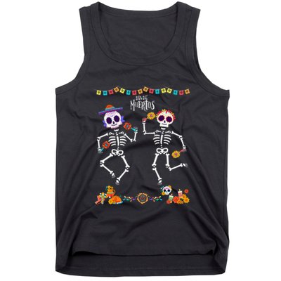 Mexican Dia De Los Muertos Day Of The Dead Skeleton Dancing Tank Top