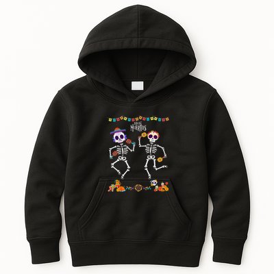 Mexican Dia De Los Muertos Day Of The Dead Skeleton Dancing Kids Hoodie