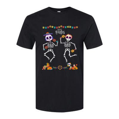 Mexican Dia De Los Muertos Day Of The Dead Skeleton Dancing Softstyle CVC T-Shirt