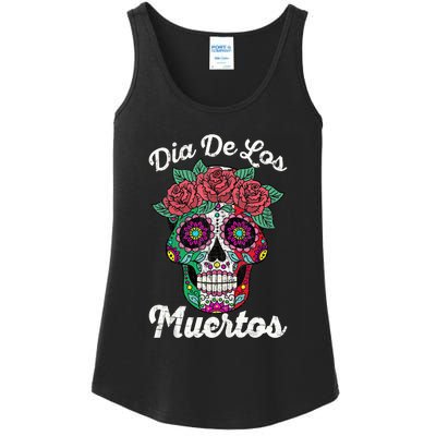 Mexican Dia De Los Muertos Day Of The Dead Ladies Essential Tank