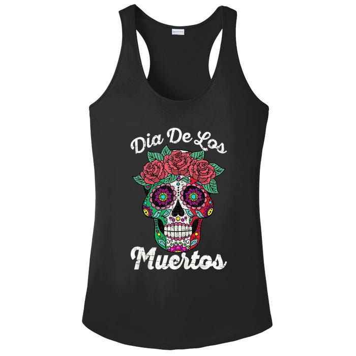 Mexican Dia De Los Muertos Day Of The Dead Ladies PosiCharge Competitor Racerback Tank