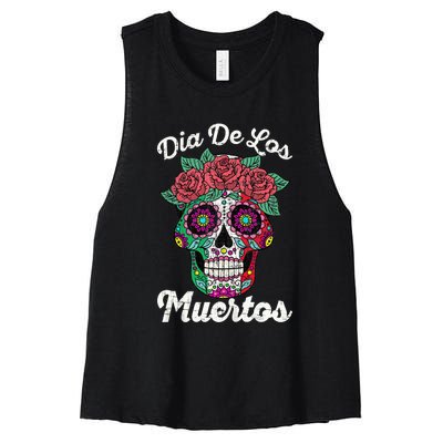 Mexican Dia De Los Muertos Day Of The Dead Women's Racerback Cropped Tank