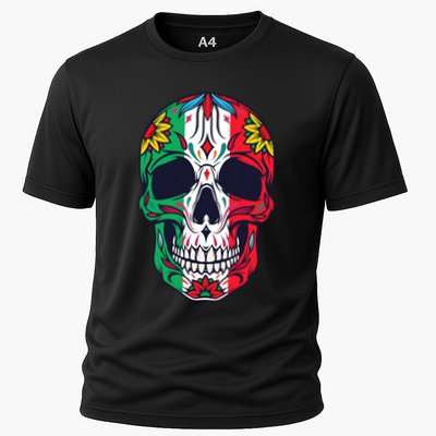 Mexican Dia De Los Muertos Day Of The Dead Sugar Skull Performance Shirt