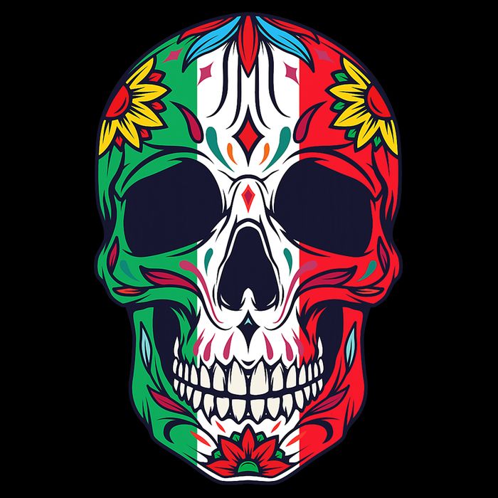 Mexican Dia De Los Muertos Day Of The Dead Sugar Skull Button