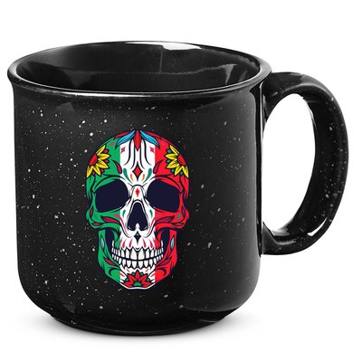 Mexican Dia De Los Muertos Day Of The Dead Sugar Skull 15oz Campfire Ceramic Mug