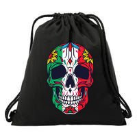 Mexican Dia De Los Muertos Day Of The Dead Sugar Skull Drawstring Bag