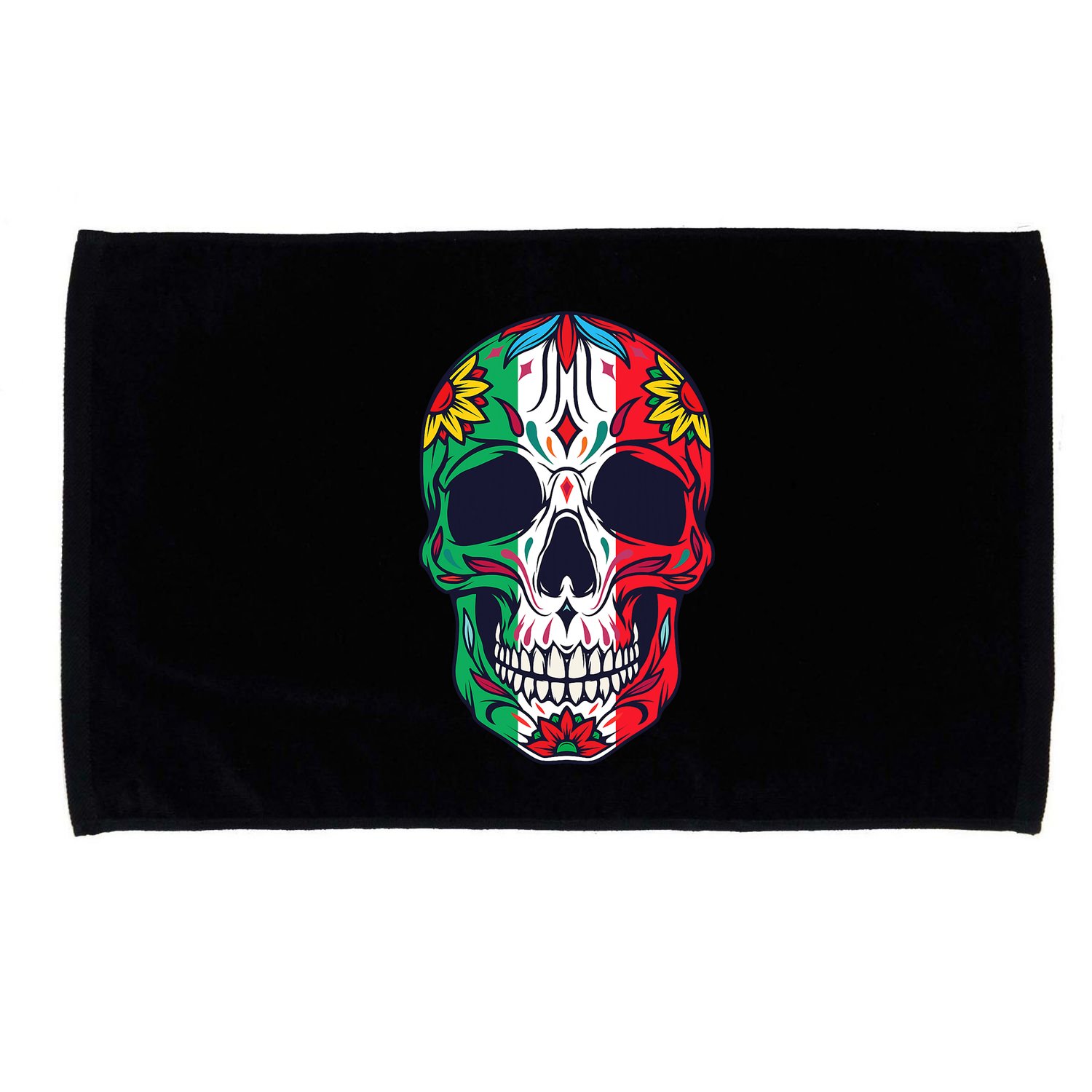 Mexican Dia De Los Muertos Day Of The Dead Sugar Skull Microfiber Hand Towel