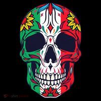 Mexican Dia De Los Muertos Day Of The Dead Sugar Skull Wool Snapback Cap