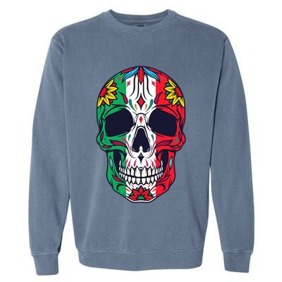 Mexican Dia De Los Muertos Day Of The Dead Sugar Skull Garment-Dyed Sweatshirt