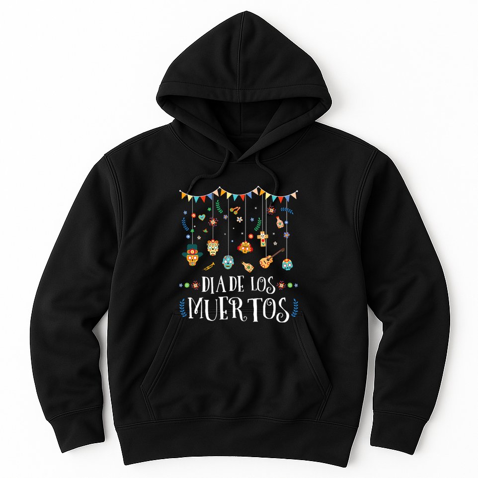 Mexican Dia De Los Muertos Day Of The Dead Vintage Design Hoodie