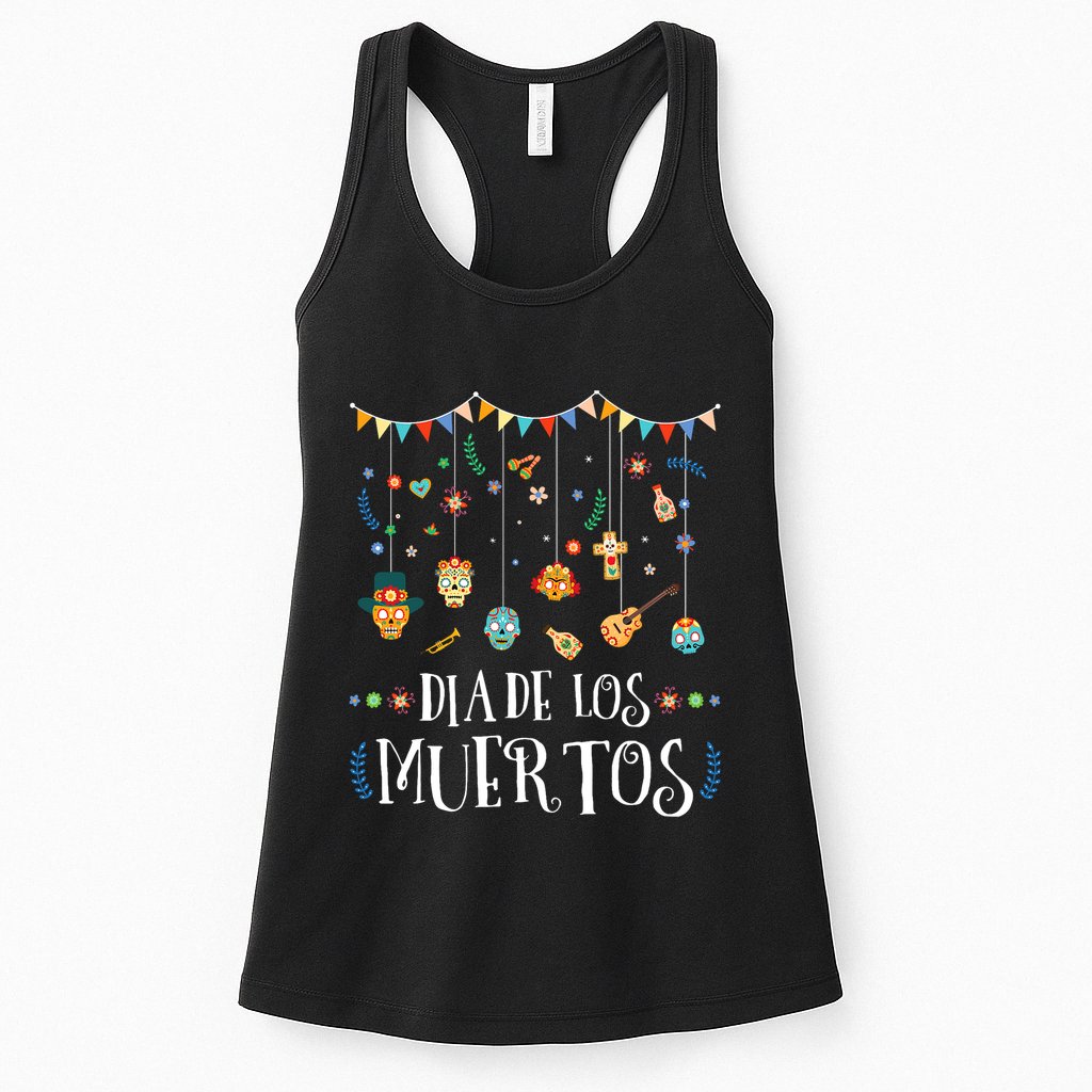 Mexican Dia De Los Muertos Day Of The Dead Vintage Design Womens Tank Top