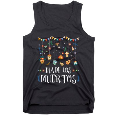 Mexican Dia De Los Muertos Day Of The Dead Vintage Design Tank Top
