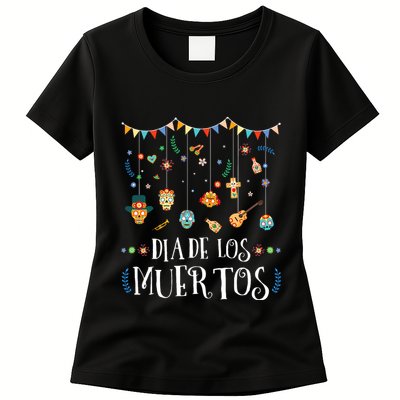 Mexican Dia De Los Muertos Day Of The Dead Vintage Design Womens T-Shirt