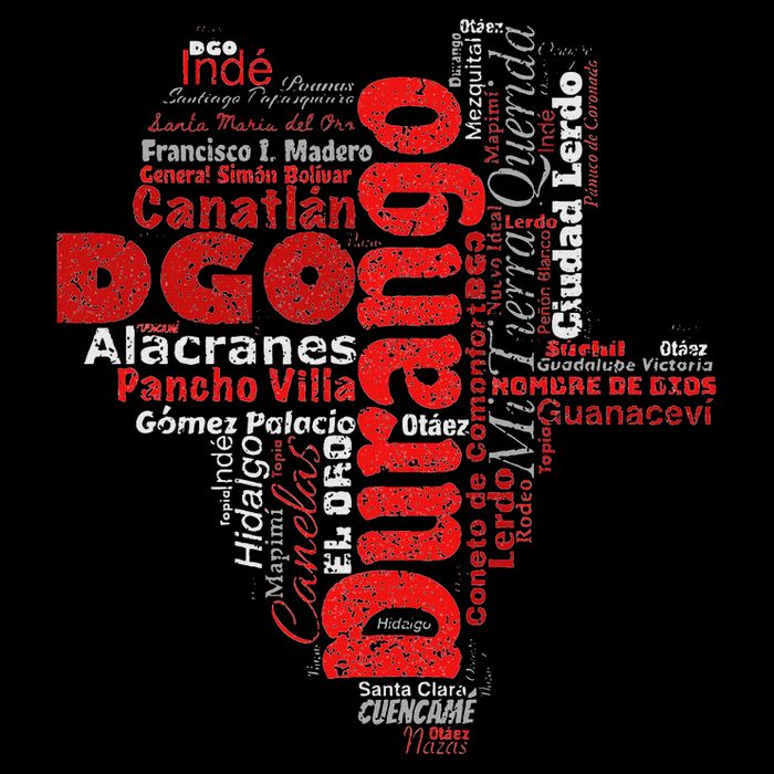 Mapa De Durango Mexico Municipios Durango Map Cooling Performance Crew T-Shirt