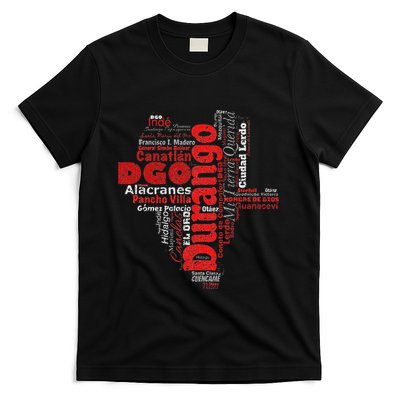 Mapa De Durango Mexico Municipios Durango Map T-Shirt