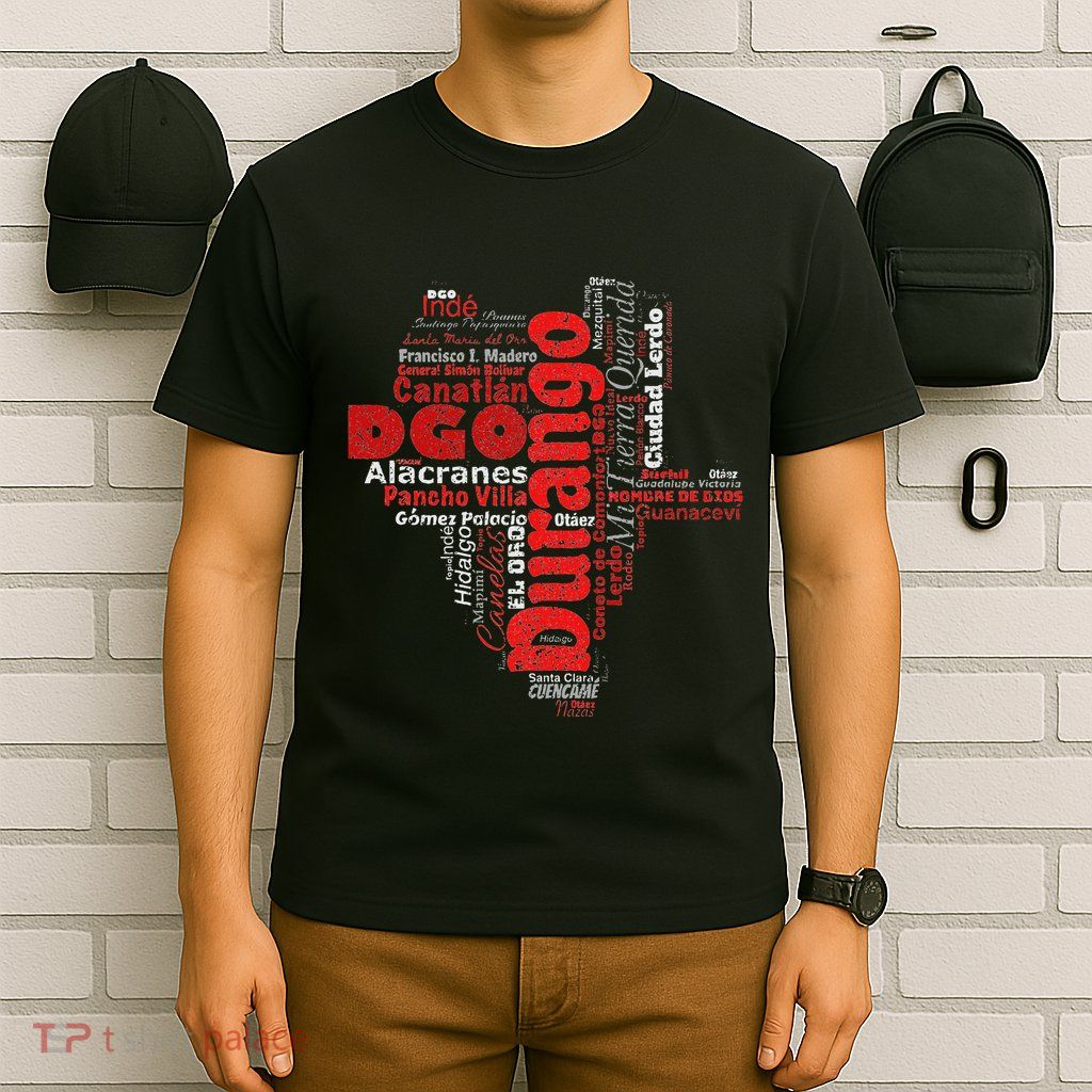 Mapa De Durango Mexico Municipios Durango Map T-Shirt