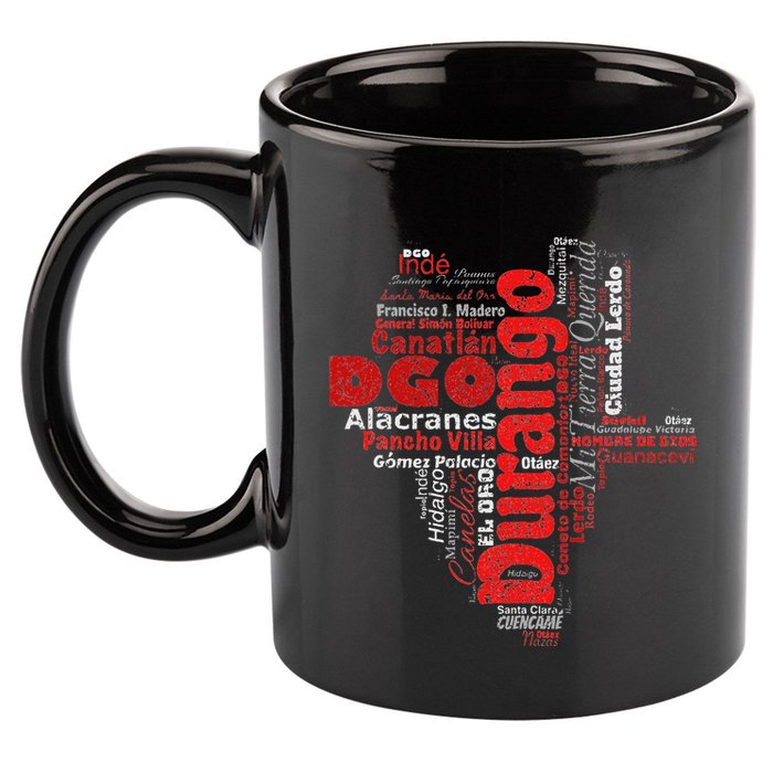 Mapa De Durango Mexico Municipios Durango Map 11oz C Handle Ceramic Mug