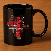 Mapa De Durango Mexico Municipios Durango Map 11oz C Handle Ceramic Mug