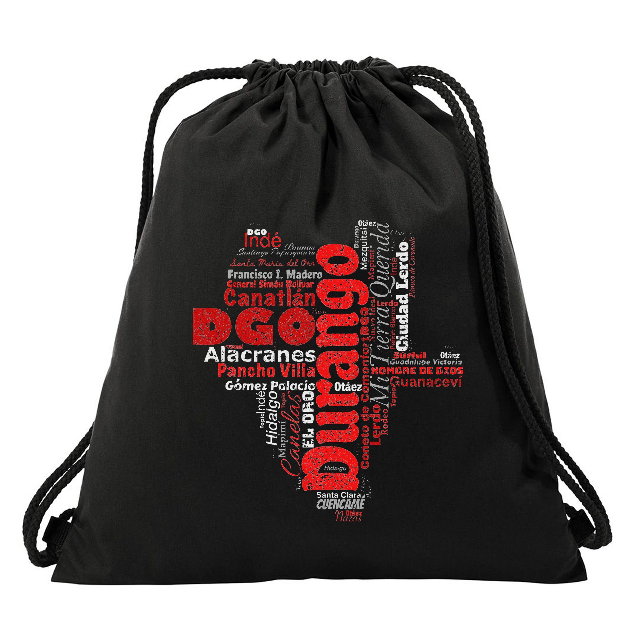 Mapa De Durango Mexico Municipios Durango Map Drawstring Bag