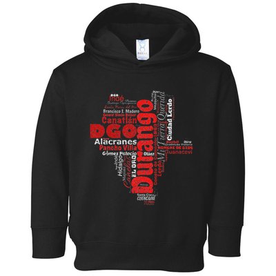 Mapa De Durango Mexico Municipios Durango Map Toddler Hoodie